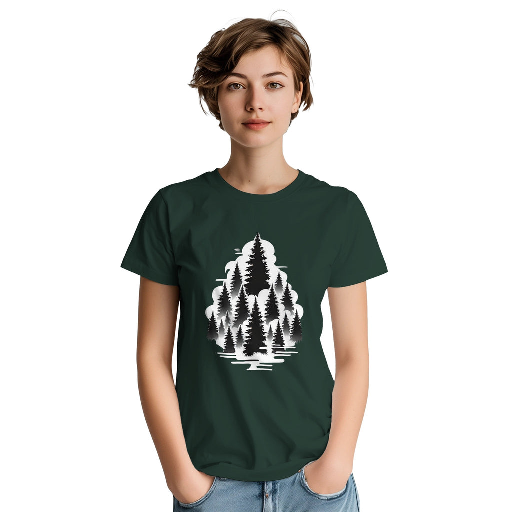 Pine Tree Women Crewneck T-shirt | Gildan® 5000 - DazeRoom