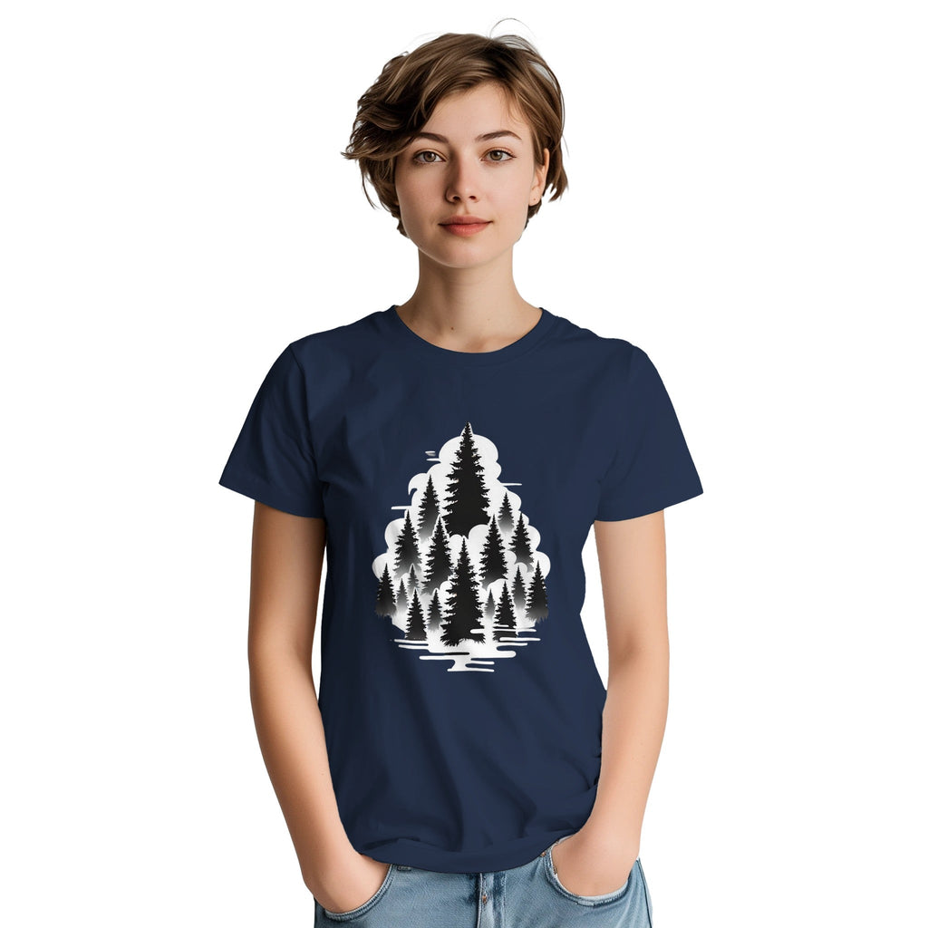 Pine Tree Women Crewneck T-shirt | Gildan® 5000 - DazeRoom