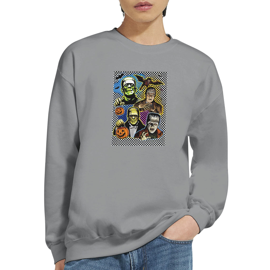 Retro Halloween Monsters Men's Classic Crewneck Sweatshirt | Gildan® 18000 - DazeRoom