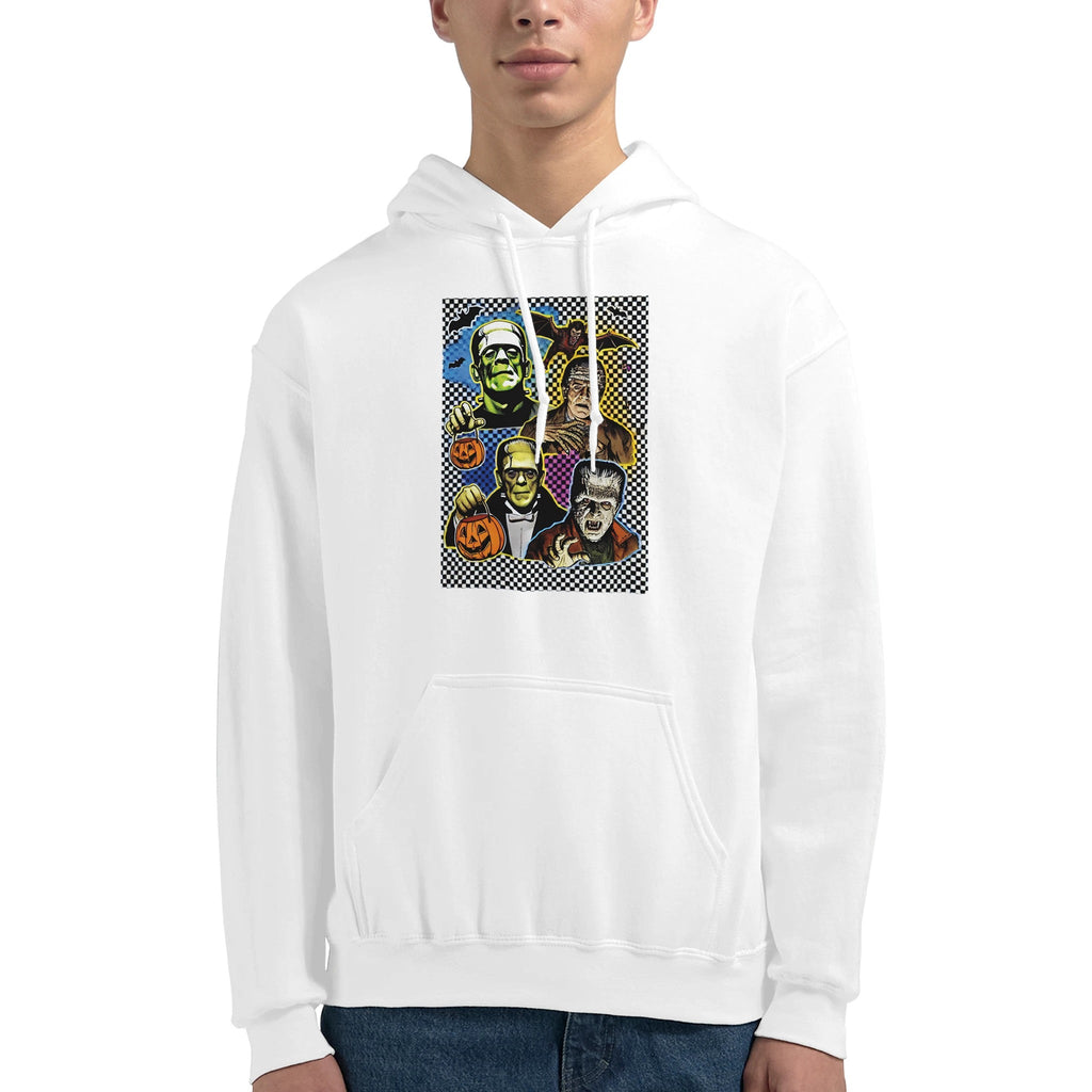 Retro Halloween Monsters Men's Classic Pullover Hoodie | Gildan® 18500 - DazeRoom