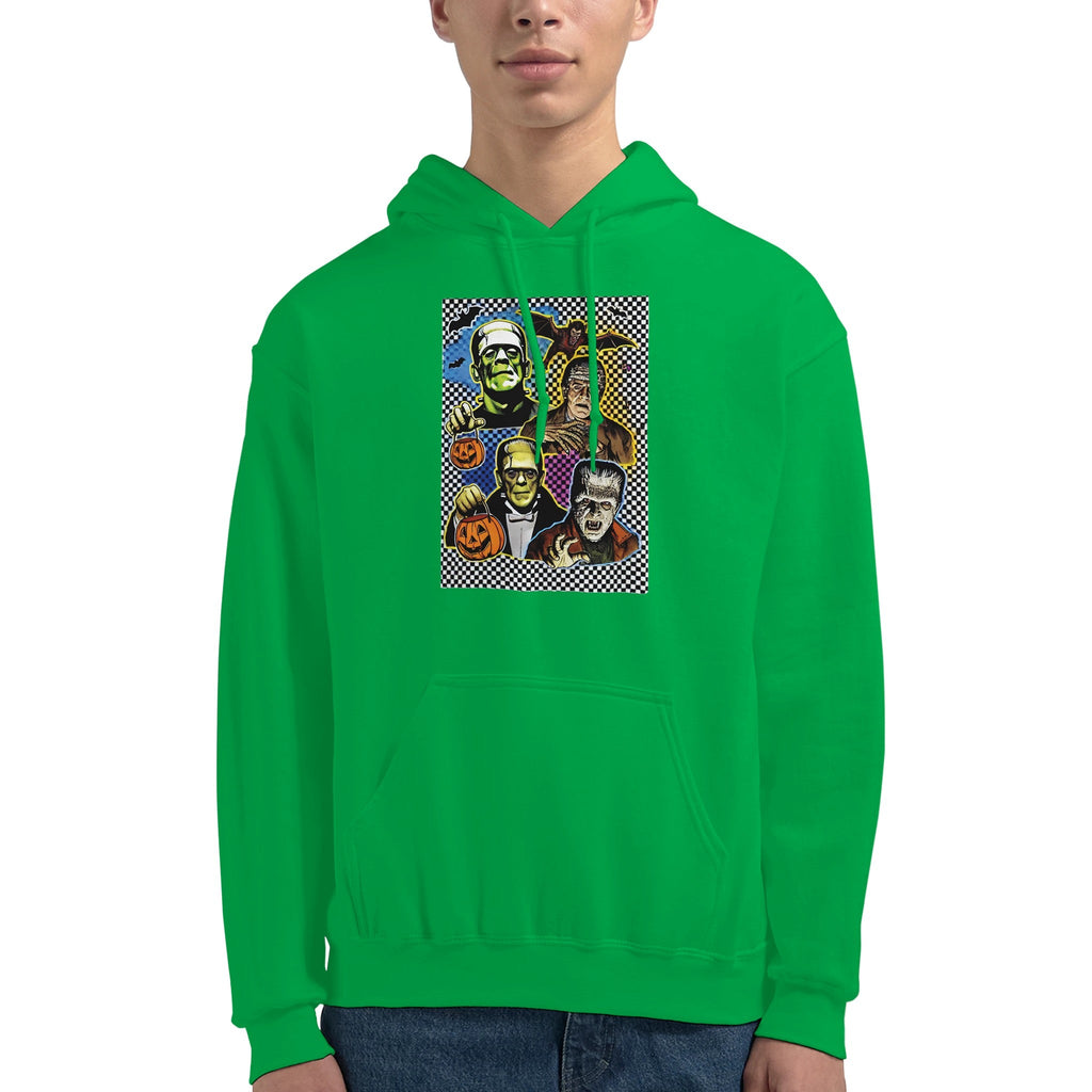 Retro Halloween Monsters Men's Classic Pullover Hoodie | Gildan® 18500 - DazeRoom