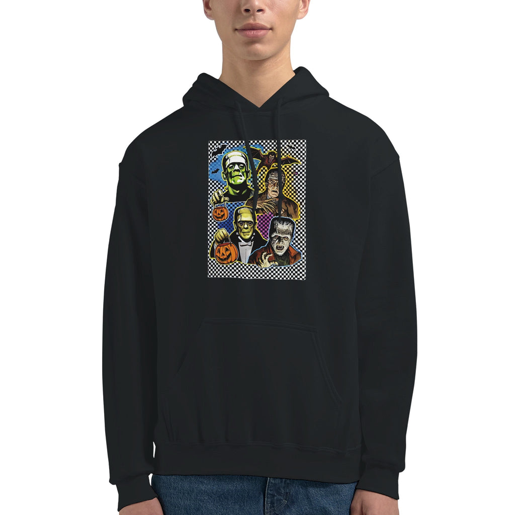 Retro Halloween Monsters Men's Classic Pullover Hoodie | Gildan® 18500 - DazeRoom