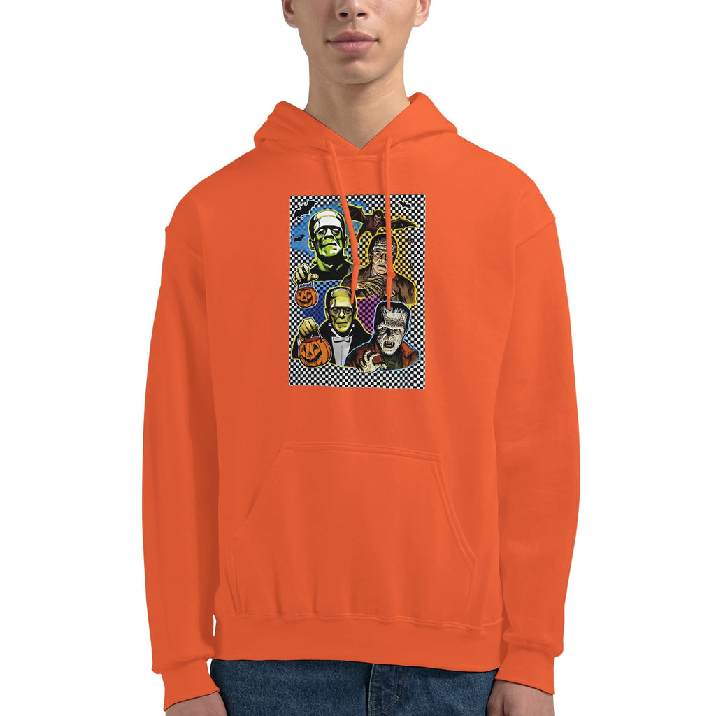 Retro Halloween Monsters Men's Classic Pullover Hoodie | Gildan® 18500 - DazeRoom