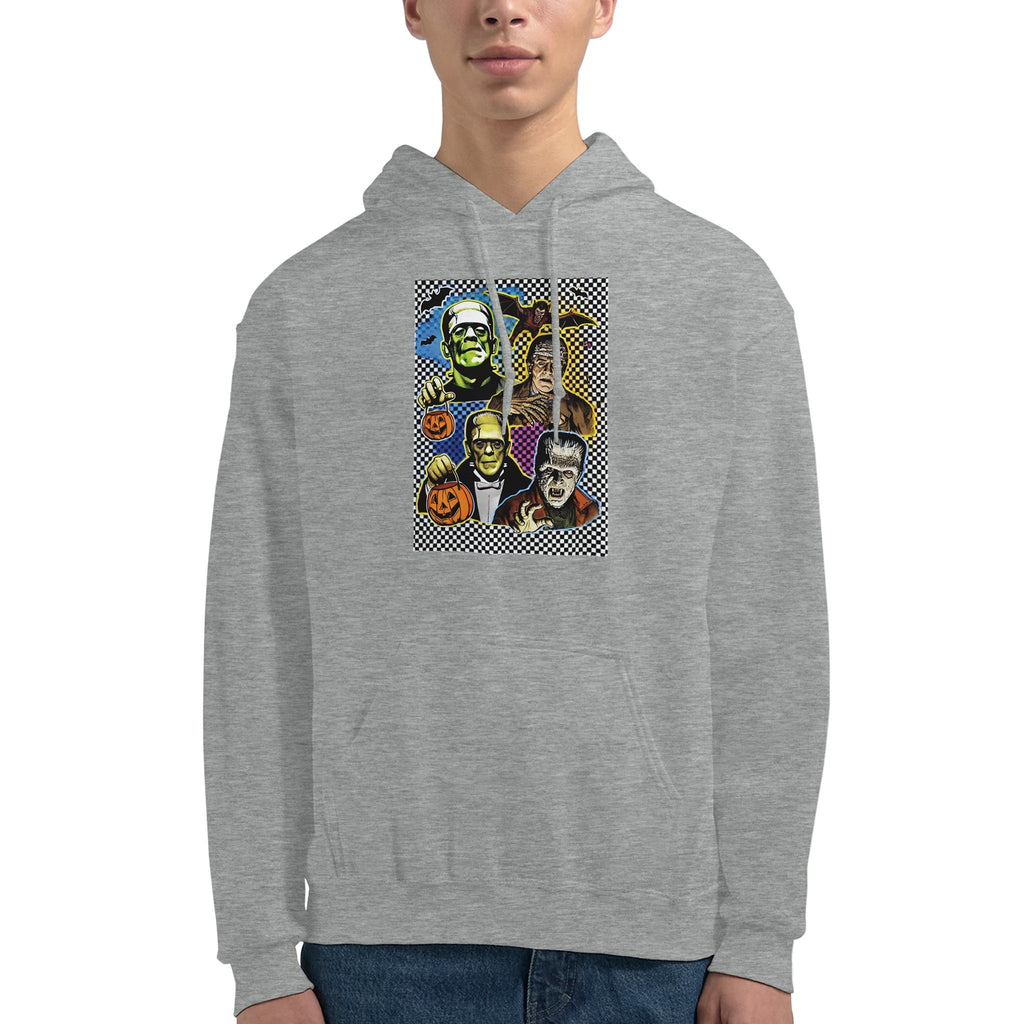 Retro Halloween Monsters Men's Classic Pullover Hoodie | Gildan® 18500 - DazeRoom