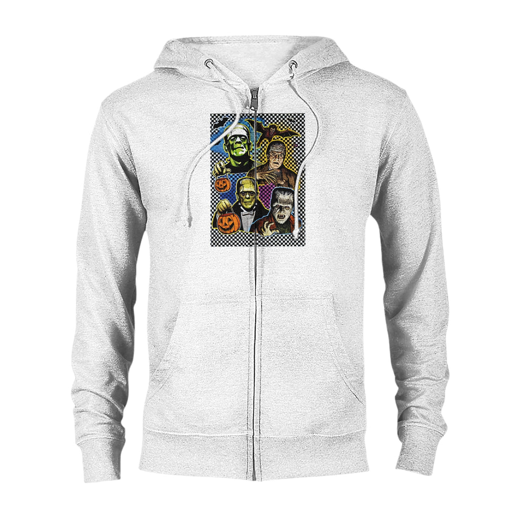 Retro Halloween Monsters Men's Classic Zip Hoodie - DazeRoom