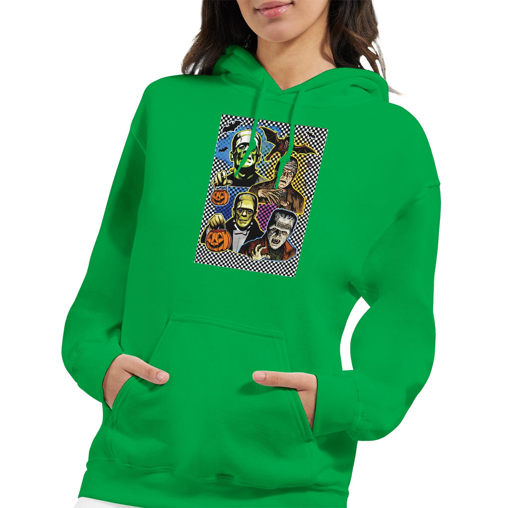 Retro Halloween Monsters Women's Classic Pullover Hoodie | Gildan® 18500 - DazeRoom