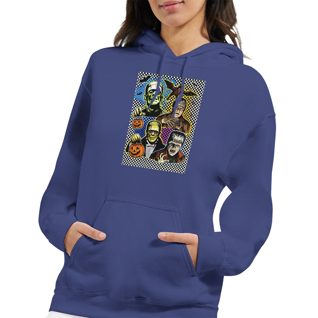 Retro Halloween Monsters Women's Classic Pullover Hoodie | Gildan® 18500 - DazeRoom