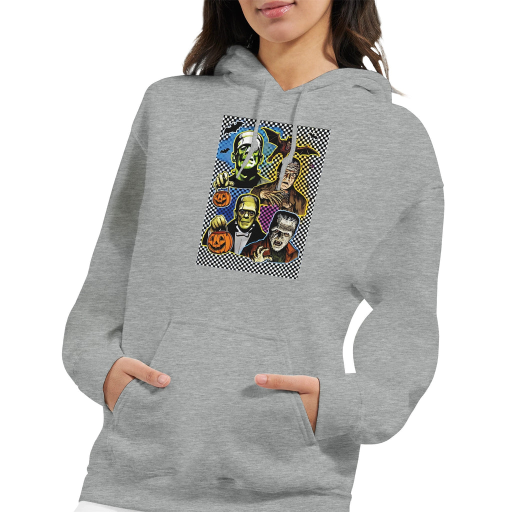 Retro Halloween Monsters Women's Classic Pullover Hoodie | Gildan® 18500 - DazeRoom