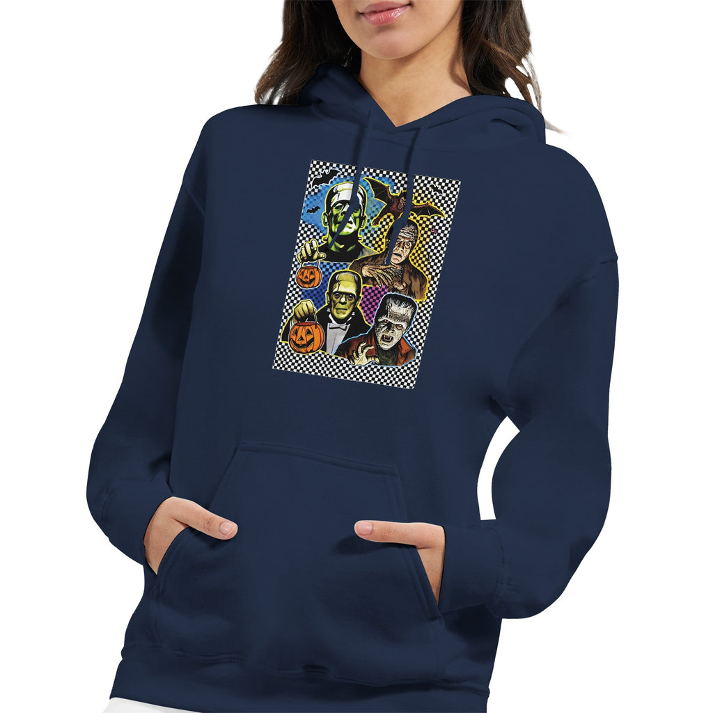 Retro Halloween Monsters Women's Classic Pullover Hoodie | Gildan® 18500 - DazeRoom