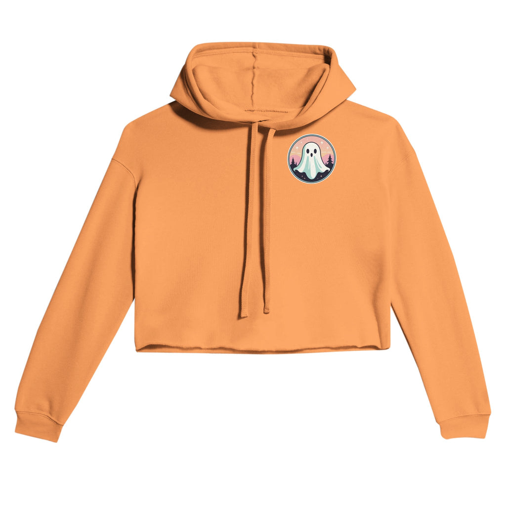 Retro Vice Ghost Forest Backdrop Women's Cropped Hoodie | Bella + Canvas 7502 - DazeRoom