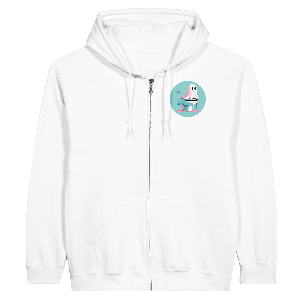 Scared Ishless 3 Blue Retro Vice Edition Classic Unisex Zip Hoodie - DazeRoom