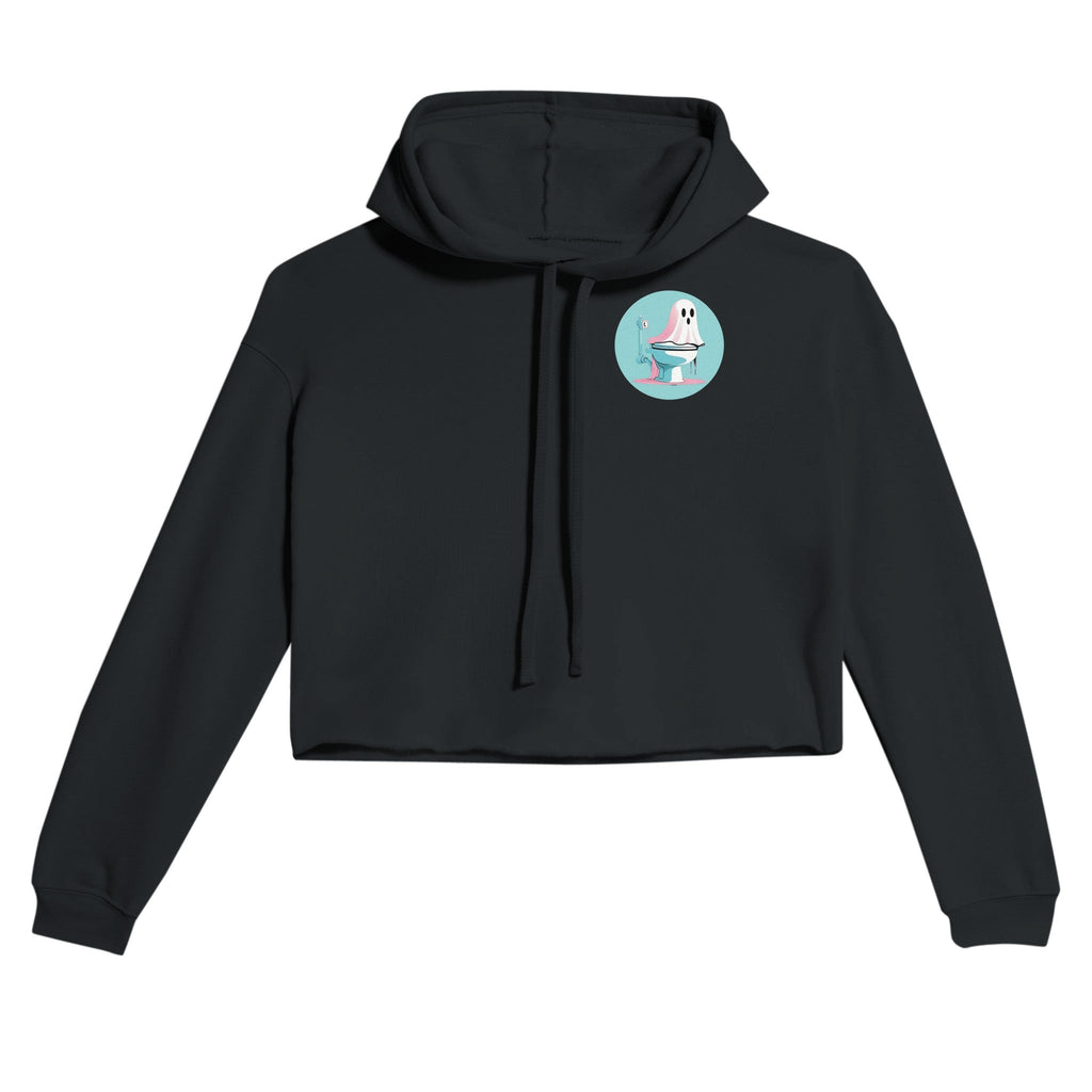 Scared Ishless 3 Blue Retro Vice Edition Women's Cropped Hoodie | Bella + Canvas 7502 - DazeRoom