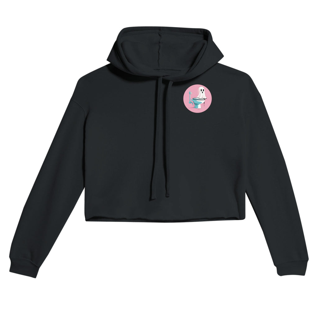 Scared Ishless 3 Pink Retro Vice Edition Women's Cropped Hoodie | Bella + Canvas 7502 - DazeRoom