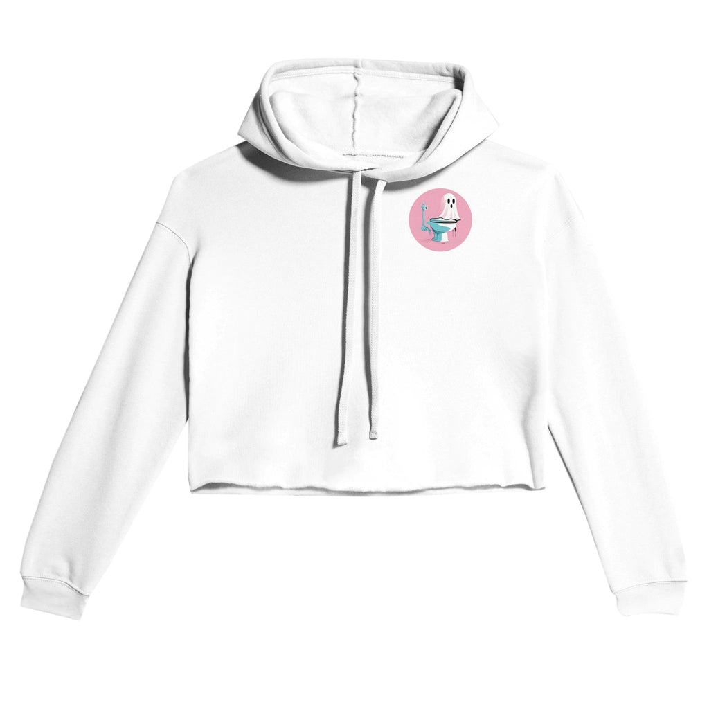 Scared Ishless 3 Pink Retro Vice Edition Women's Cropped Hoodie | Bella + Canvas 7502 - DazeRoom