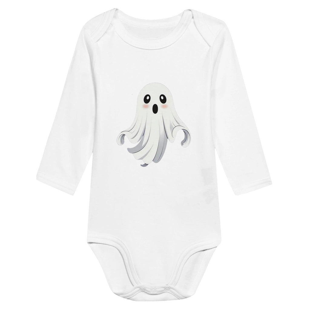 Shy Ghost Classic Baby Long Sleeve Bodysuit - DazeRoom