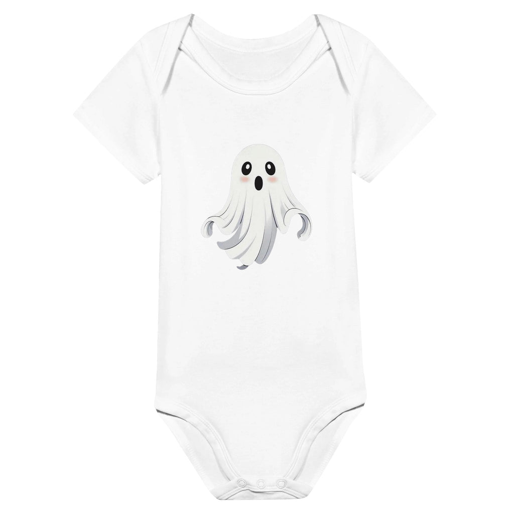 Shy Ghost Classic Baby Short Sleeve Bodysuit - DazeRoom