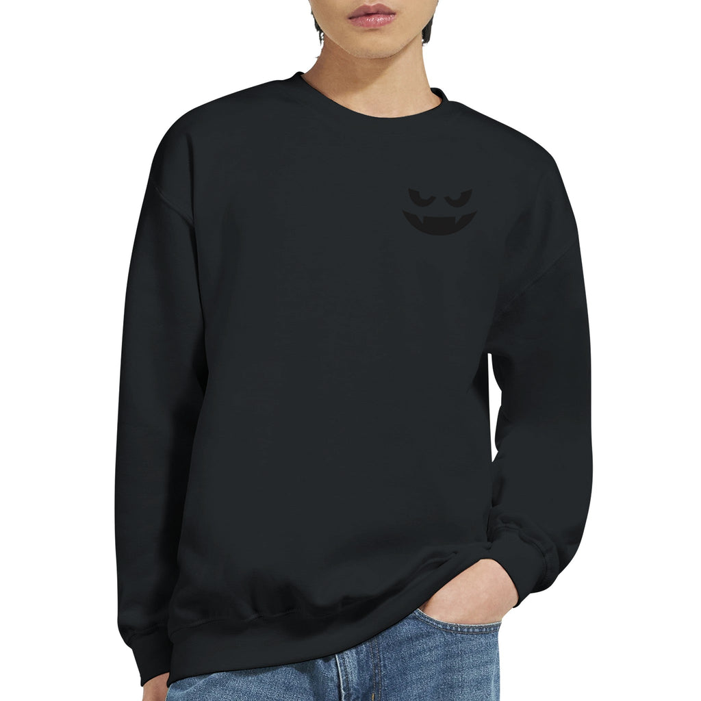 Sinister Vampire Emoji Men Crewneck Sweatshirt | Gildan® 18000 - DazeRoom