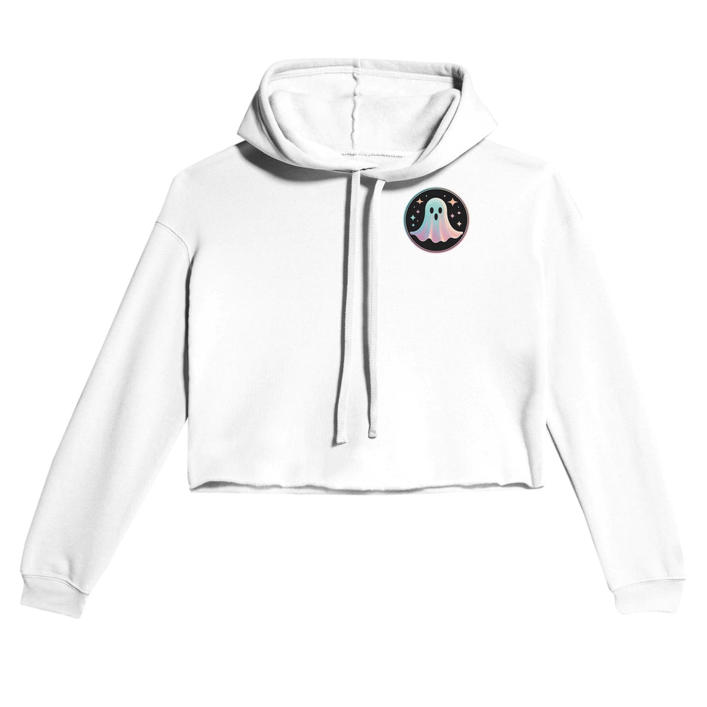 Starry Ghost Retro Vice Edition Women's Cropped Hoodie | Bella + Canvas 7502 - DazeRoom