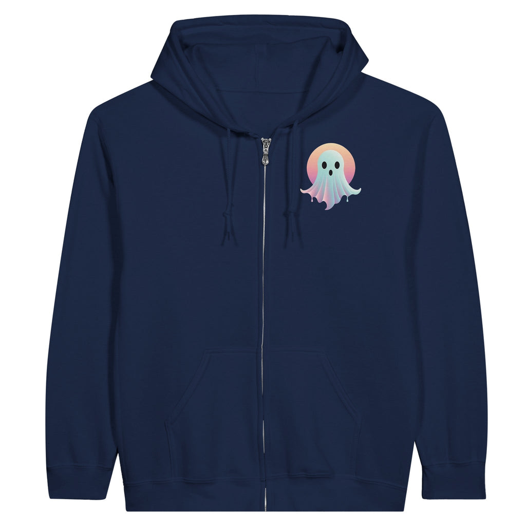 Sunset Ghost Retro Vice Edition Classic Unisex Zip Hoodie - DazeRoom