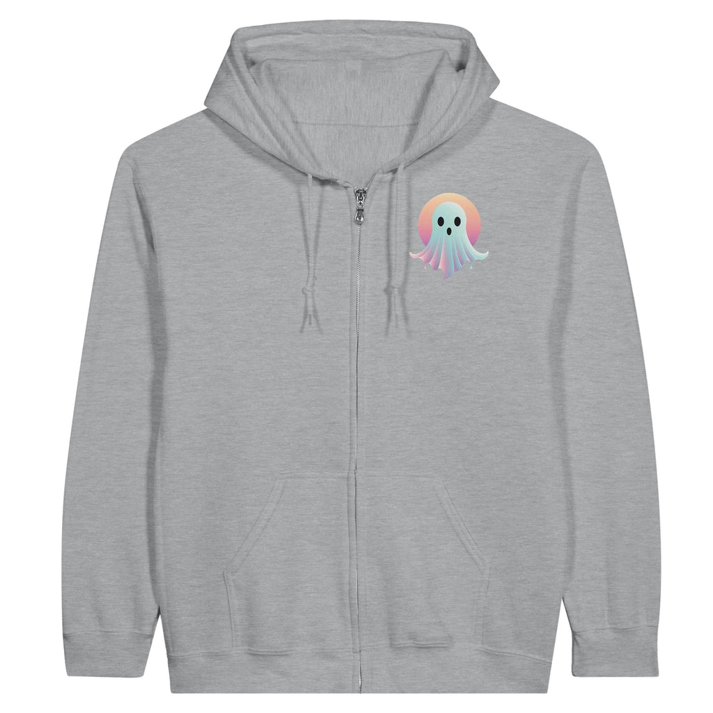 Sunset Ghost Retro Vice Edition Classic Unisex Zip Hoodie - DazeRoom