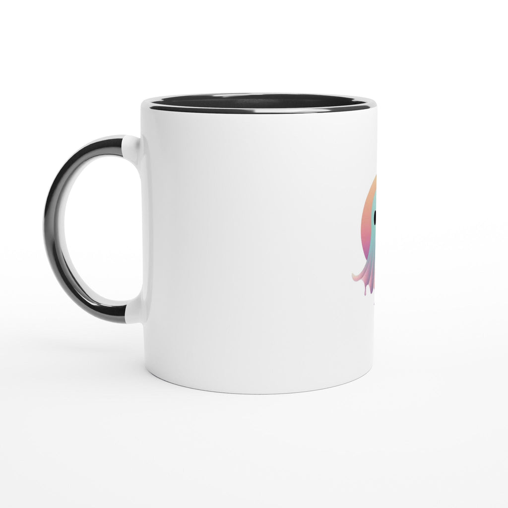 Sunset Ghost Retro Vice Edition White 11oz Ceramic Mug with Color Inside - DazeRoom