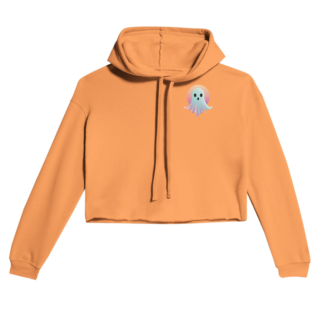 Sunset Ghost Retro Vice Edition Women's Cropped Hoodie | Bella + Canvas 7502 - DazeRoom