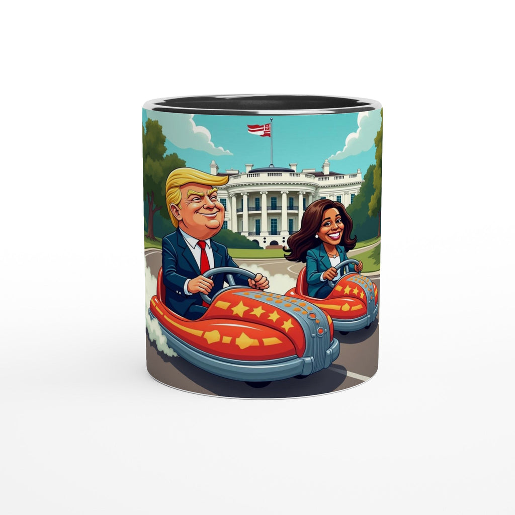 The Race to the White House White 11oz Ceramic Mug with Color Inside - DazeRoom