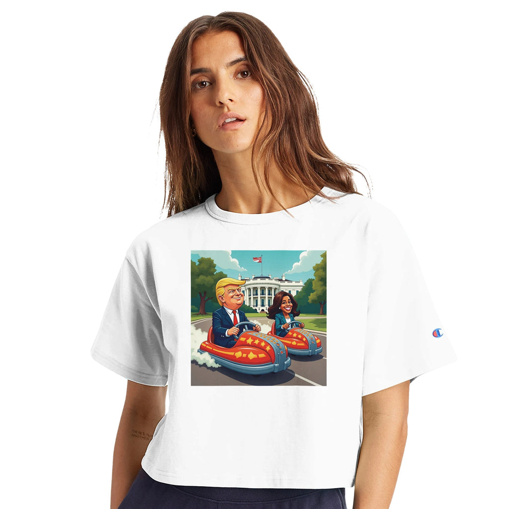 The Race to the White House Women's Cropped Heritage Crewneck T-Shirt | Champion T453W - DazeRoom