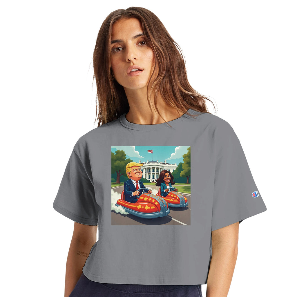 The Race to the White House Women's Cropped Heritage Crewneck T-Shirt | Champion T453W - DazeRoom