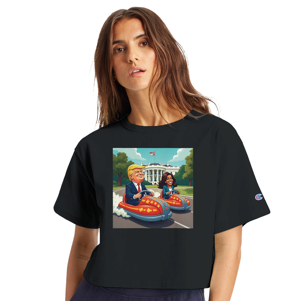 The Race to the White House Women's Cropped Heritage Crewneck T-Shirt | Champion T453W - DazeRoom