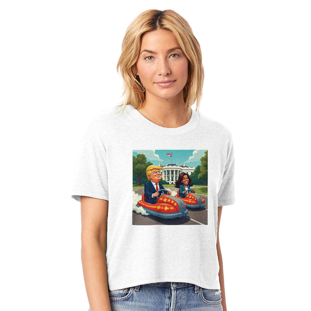 The Race to the White House Women's Headliner Cropped Crewneck T-Shirt | Alternative 5114BP - DazeRoom