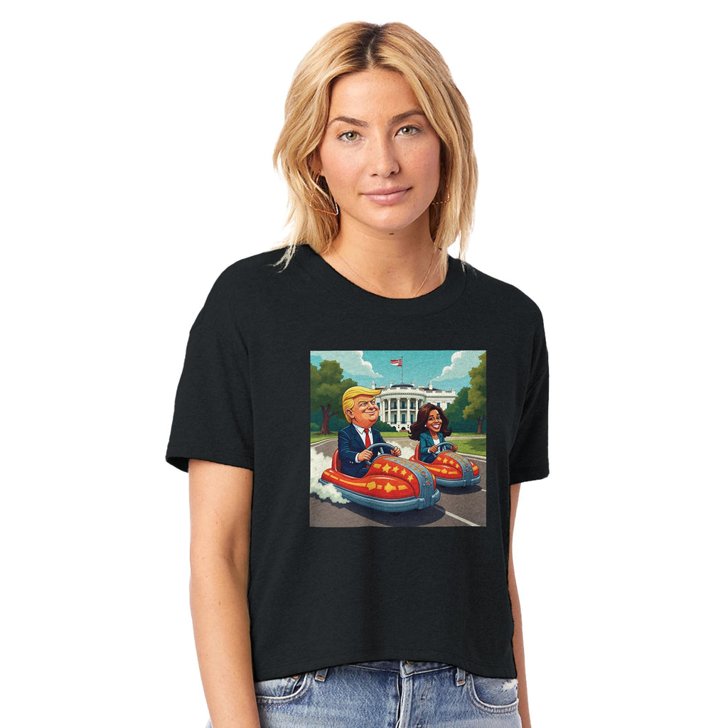 The Race to the White House Women's Headliner Cropped Crewneck T-Shirt | Alternative 5114BP - DazeRoom