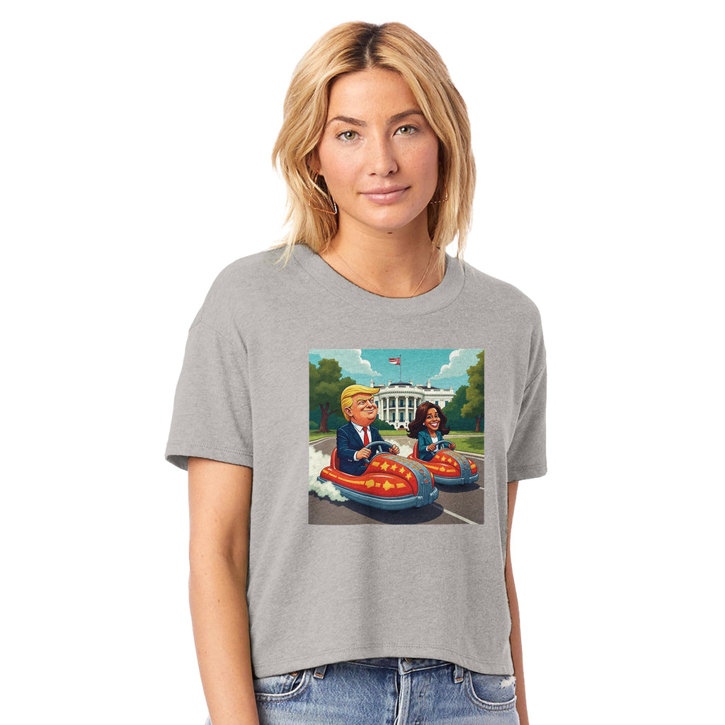 The Race to the White House Women's Headliner Cropped Crewneck T-Shirt | Alternative 5114BP - DazeRoom