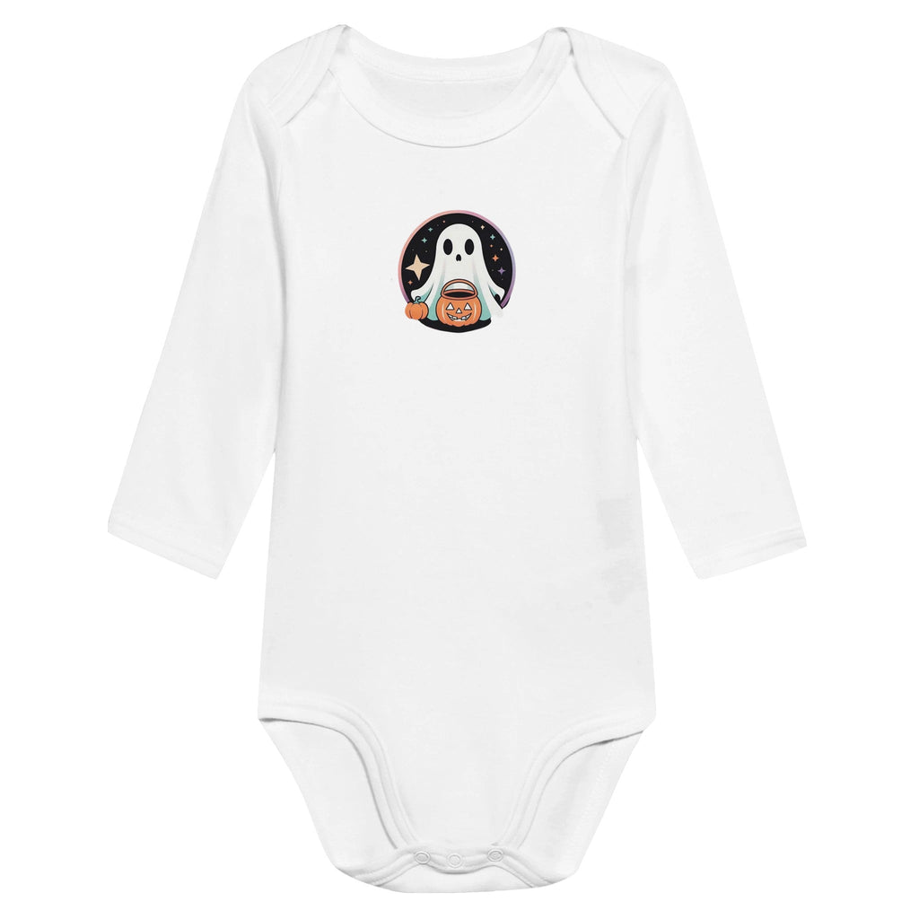 Trick or Treat Retro Vice Ghost Classic Baby Long Sleeve Bodysuit - DazeRoom