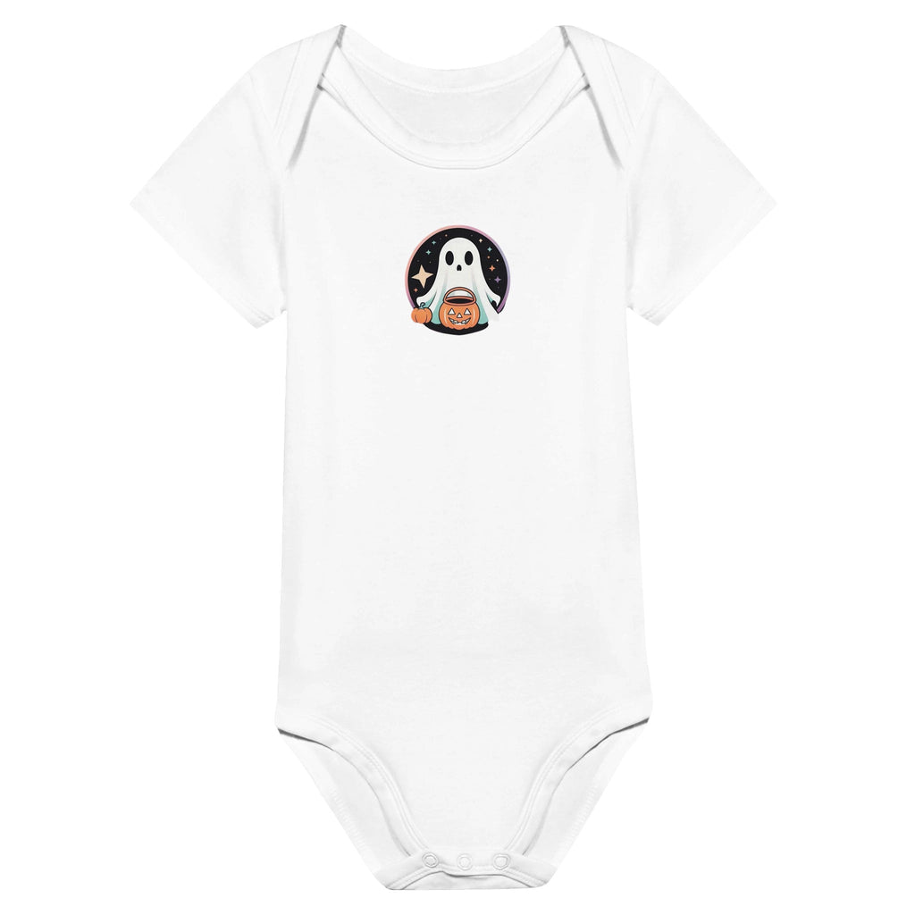 Trick or Treat Retro Vice Ghost Classic Baby Short Sleeve Bodysuit - DazeRoom