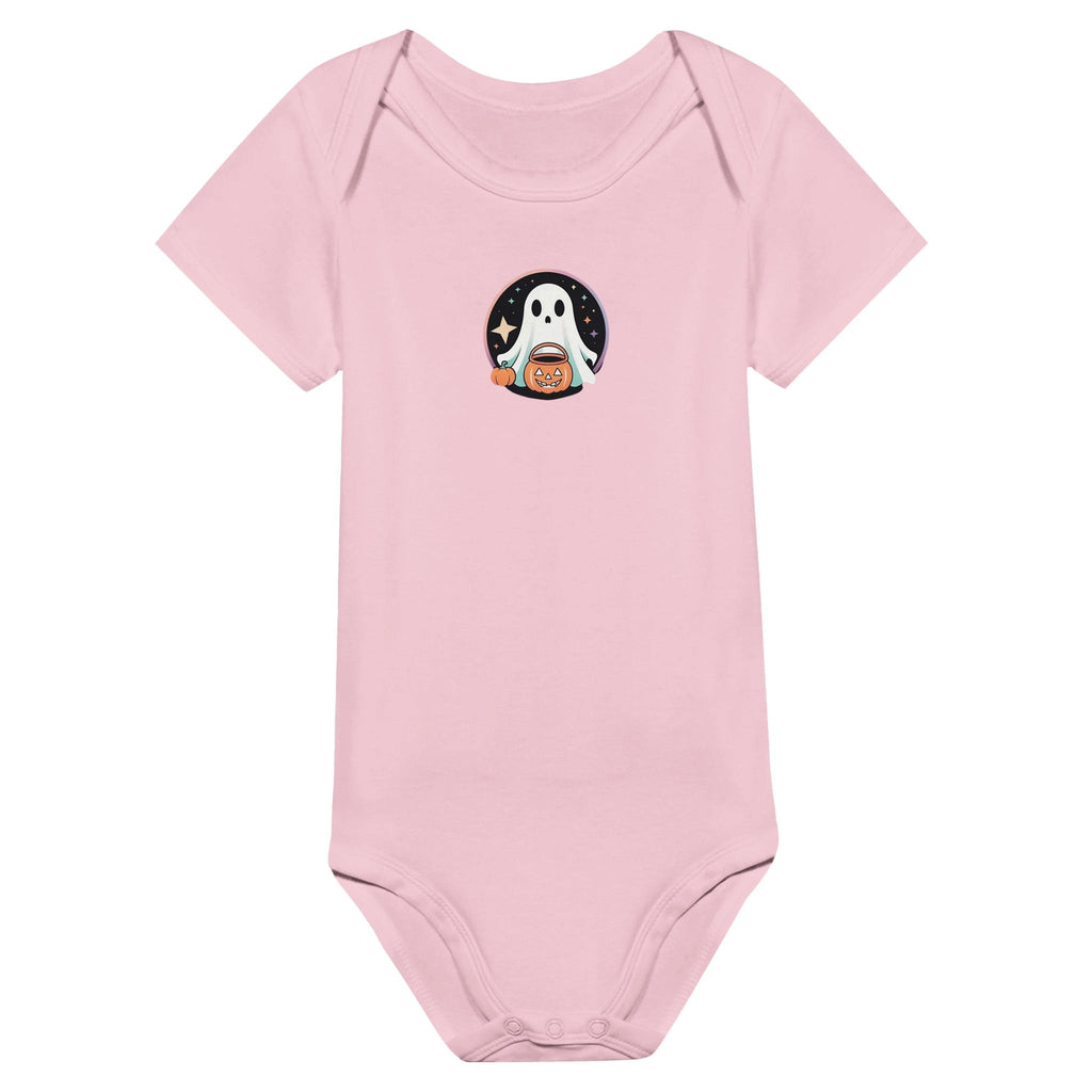 Trick or Treat Retro Vice Ghost Classic Baby Short Sleeve Bodysuit - DazeRoom