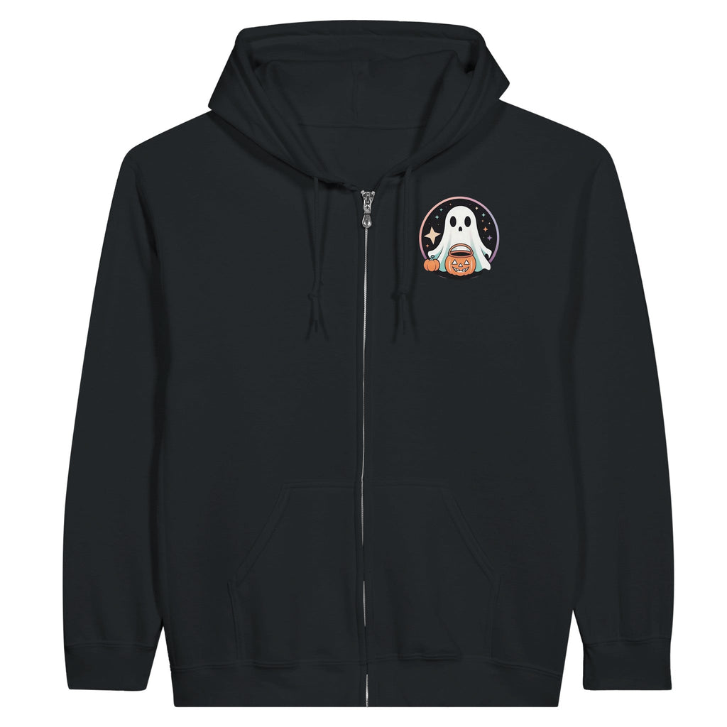 Trick or Treat Retro Vice Ghost Classic Unisex Zip Hoodie - DazeRoom