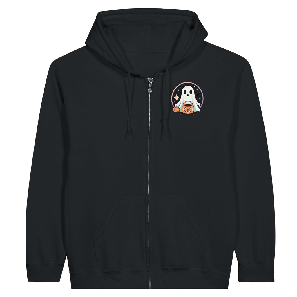 Trick or Treat Retro Vice Ghost Classic Unisex Zip Hoodie - DazeRoom