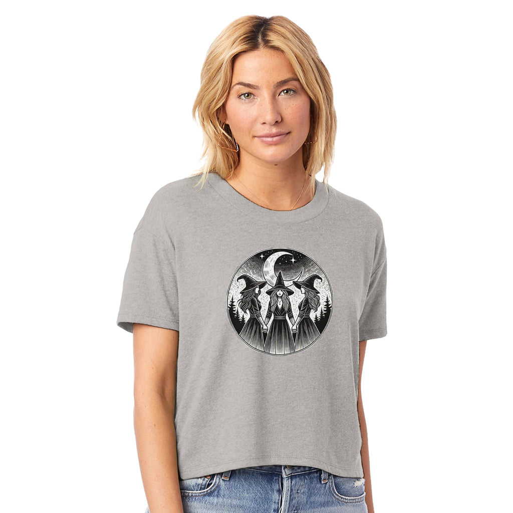 Witch Vibes Women's Headliner Cropped Crewneck T-Shirt | Alternative 5114BP - DazeRoom